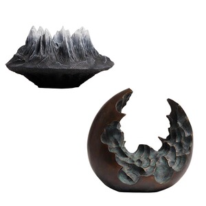 新中式禅意假山雪山冰山雕塑摆件