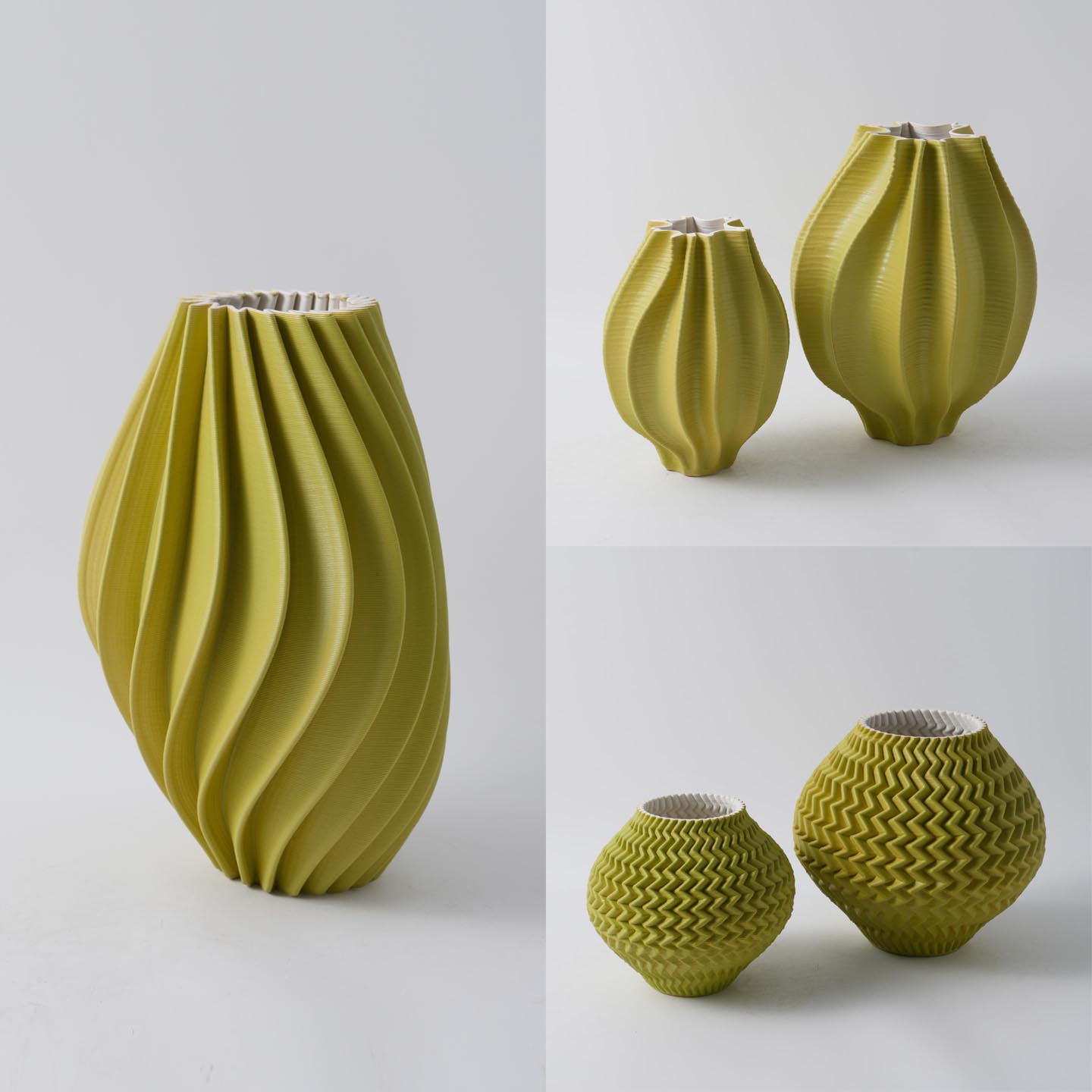 3D打印陶瓷果绿色花器花瓶装饰品