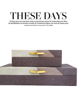 北欧风床头柜妆台皮质储物首饰盒