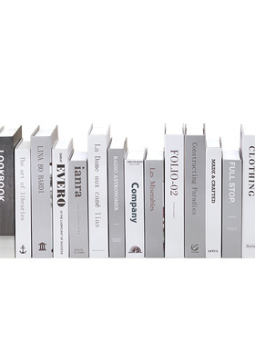 现代极简约北欧英文仿真书装饰书