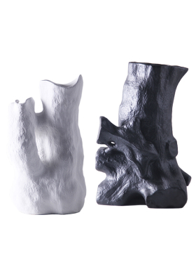 陶瓷客厅玄关设计师风插干仿树根