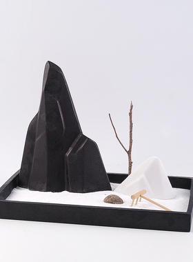 新中式风书桌沙盘组合软装饰品