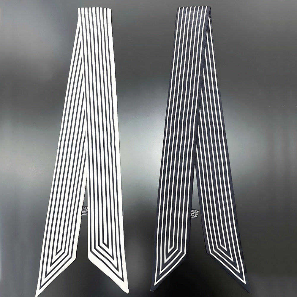 新款条纹韩国优质斜纹女士飘带绑包包手柄丝带发带小领巾