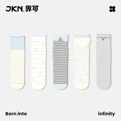 JKN卷边堆堆袜女夏季薄款韩系