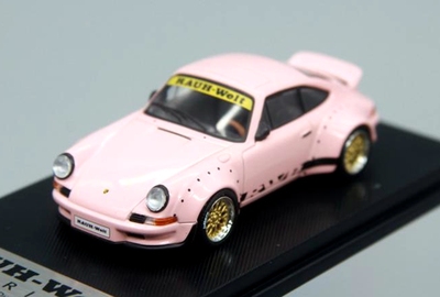 MC1:64  Model Collect RWB宽体改装911 930粉色合金汽车模型现货