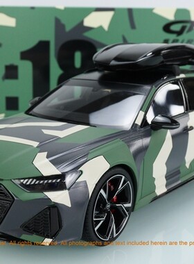 GT Spirit 1:18 Audi奧迪 RS6 (C8) AVANT迷彩带顶箱树脂汽车模型