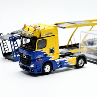 GCD 1:64 奔驰 Actors 双层拖挂运输车 spoon 附送FD2 合金车模