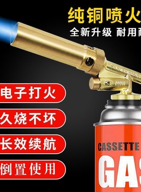 卡式喷火枪家用烧猪毛火焰喷枪烤枪点火器烘焙焊枪液化燃气喷枪D