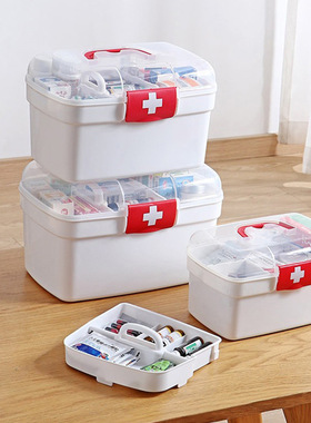 医药箱家庭装学生宿舍常备药医疗箱急救药物药品收纳盒家用小药C