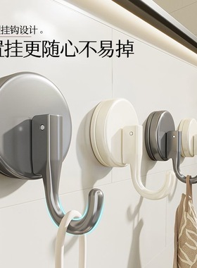 吸盘挂钩无痕免打孔真空强力承重粘钩厨房门后浴室卫生间墙壁塑C