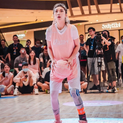 韩版粉色套装定制团购女子篮球服