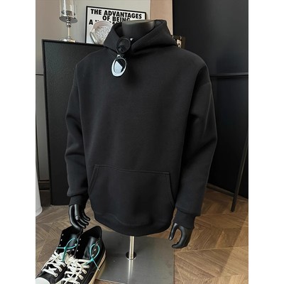 黑色520g重磅中山卫衣男款