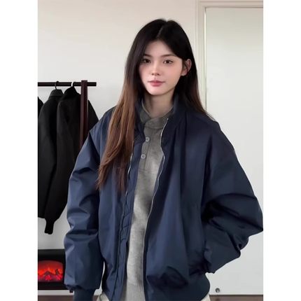 美式高街ma1飞行员夹克棉服男款冬季bomber短款加厚廓形棉衣外套