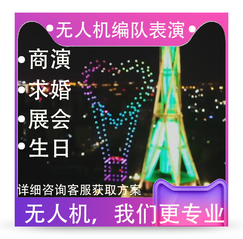 无人机编队表演婚庆告白灯光