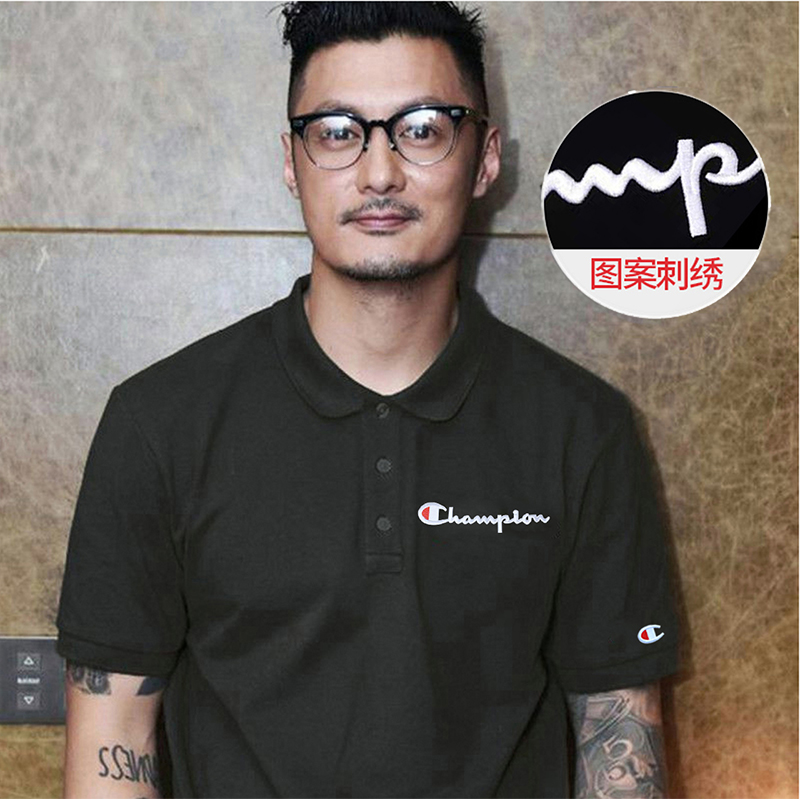 刺绣纯棉polo衫男短袖ins潮牌t恤女翻领保罗商务宽松大码情侣装夏