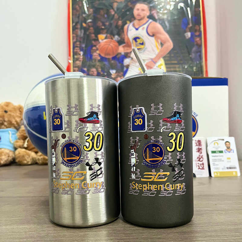 库里运动水杯高档冰霸杯大容量咖啡随行杯简约带吸管便携式酒杯