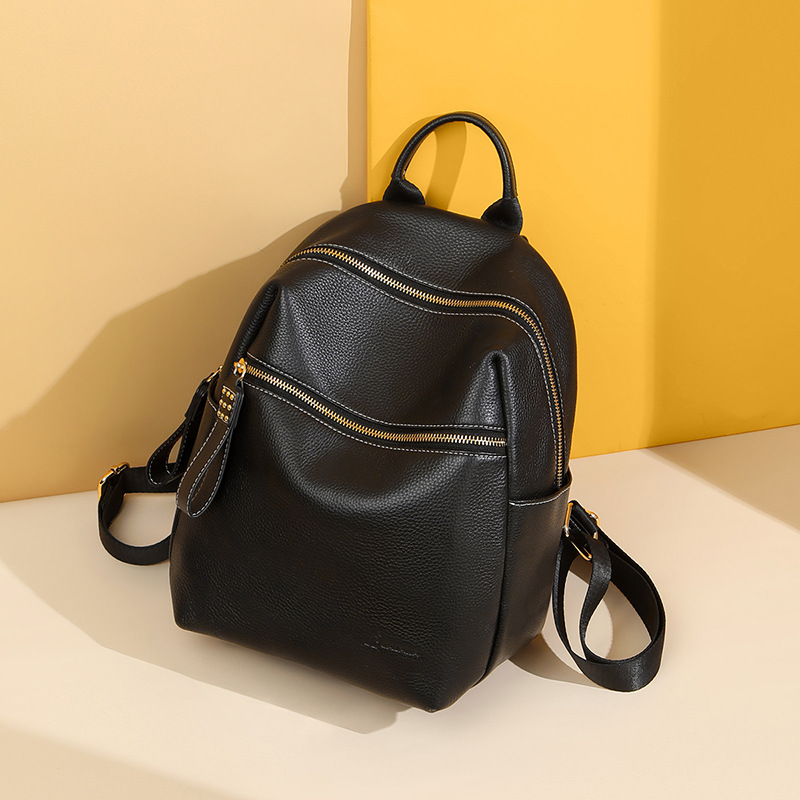 袋鼠休闲双肩包女大容量