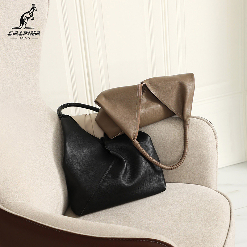 头层牛皮手提包阿尔皮纳