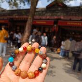 成都文殊院十八籽代请 多宝菩提十八籽送礼盒手提袋 男女皆宜