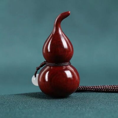 文玩葫芦手把件男士紫檀木葫芦盘玩木质手把件摆件女汽车挂件饰品