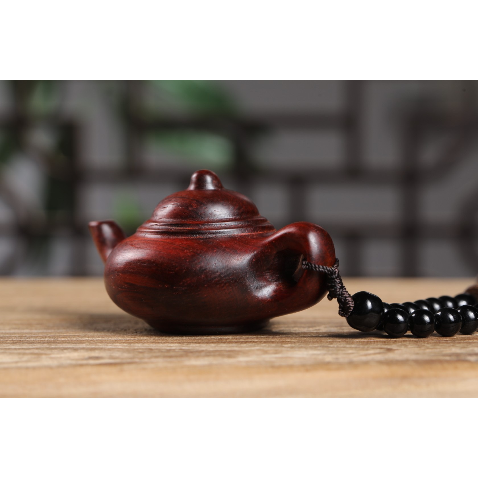 正宗小叶紫檀把把壶手把件精雕茶壶盘玩挂件檀木文玩工艺品男士