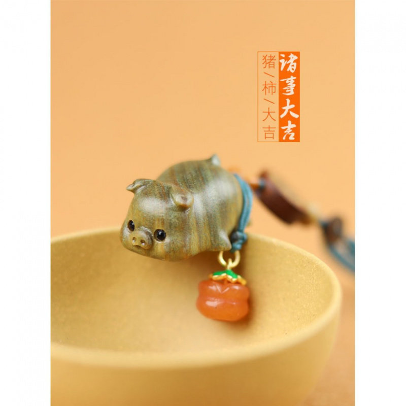 猪柿大吉趴趴猪汽车钥匙扣挂件饰