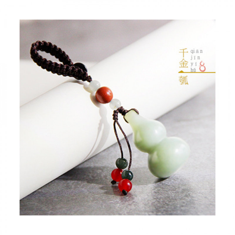 和田玉葫芦挂件玉石吊坠车钥匙挂