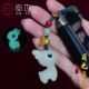 创意可爱夜光小鹿女钥匙扣一路朱砂手机链汽车挂件U盘包挂饰
