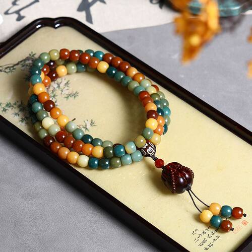 敦煌问天 原创多宝菩提紫檀佛手108颗手持手串佛珠手链念珠毛衣链