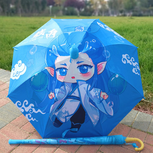 哪吒敖丙儿童雨伞长柄黑胶晴雨两用高颜值幼儿园小学宝宝专用雨伞