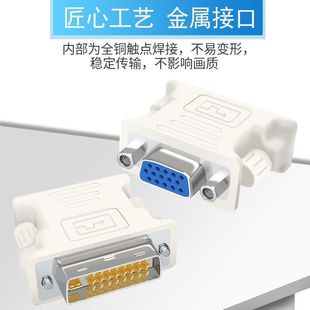 电脑显卡DVI转VGA转接头视频线显卡接口dvi母对vga公免焊接转换头