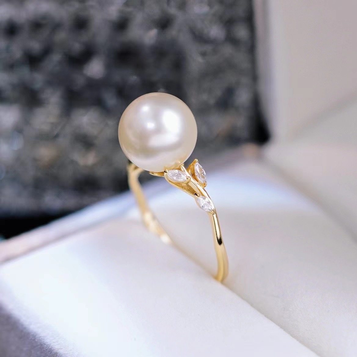 锆石圆形12-13mm精致戒托