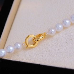 9mm 珍珠项链手链连接扣配4 DIY扣子配件 S925纯银光面单排扣子