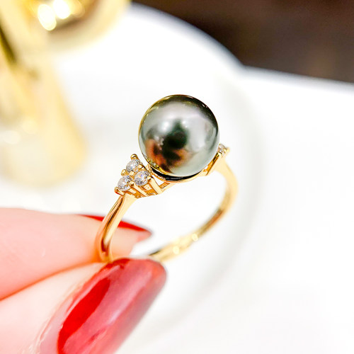 925银DIY饰品配件珍珠戒指空托