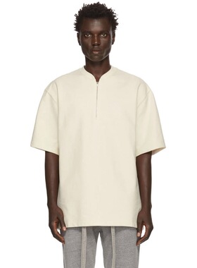 FEAR OF GOD 6th第六季主线高街亨利领短袖FOG半拉链T恤男女潮流