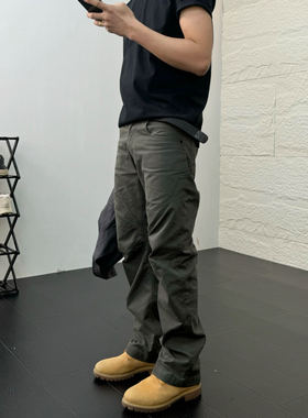 SOS美式复古cargo军鸟工装裤水洗磨毛拼接直筒休闲裤日常百搭长裤