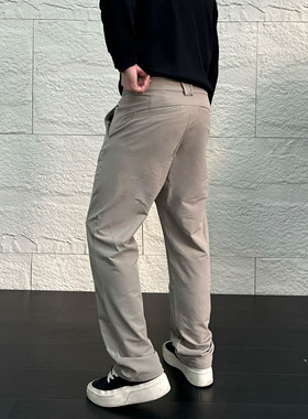 SOS秋冬户外机能直筒休闲裤百搭舒适半松紧显瘦长裤立裁微弹裤子