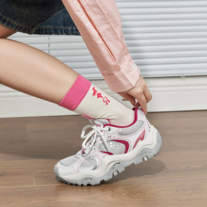 MASOOMAKE2023新款ins潮厚底老爹鞋女夏轻便透气运动鞋小众休闲鞋