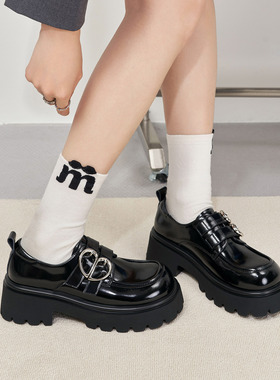 玛速主义2026年春季新款英伦风黑色乐福鞋厚底百搭小皮鞋增高单鞋
