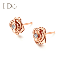 Spot I do flower series 18K Gold Diamond Earrings Jewelry Earrings official authentic Ido