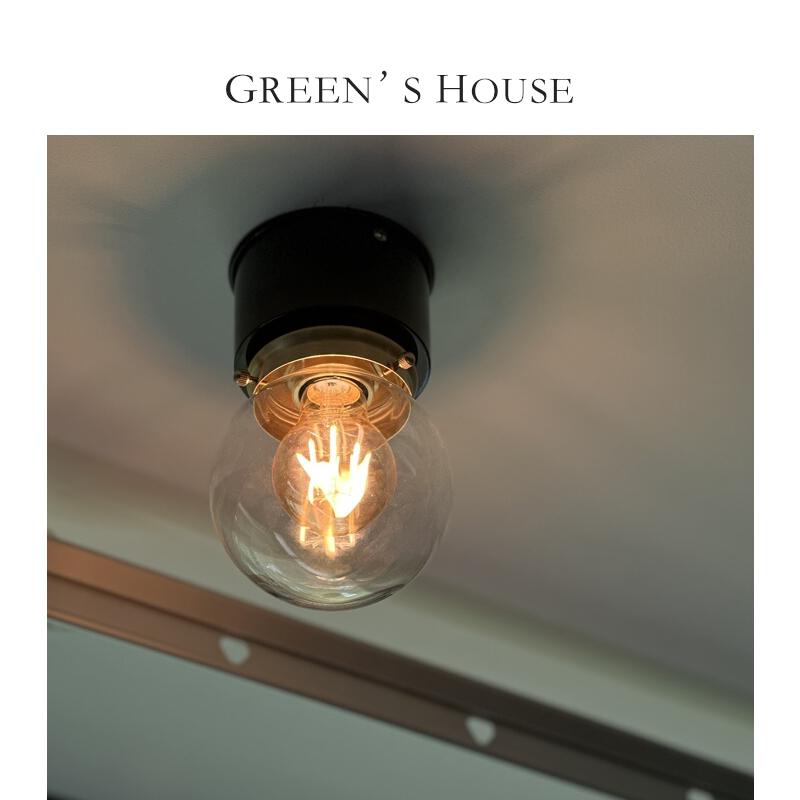 GREEN HOUSE home*灯饰 【怀旧】黄铜玻璃 复古 走廊过道小吸顶灯