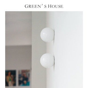 灯饰 圆球 过道 HOUSE 壁灯 楼梯 home 背景墙灯 GREEN 玻璃
