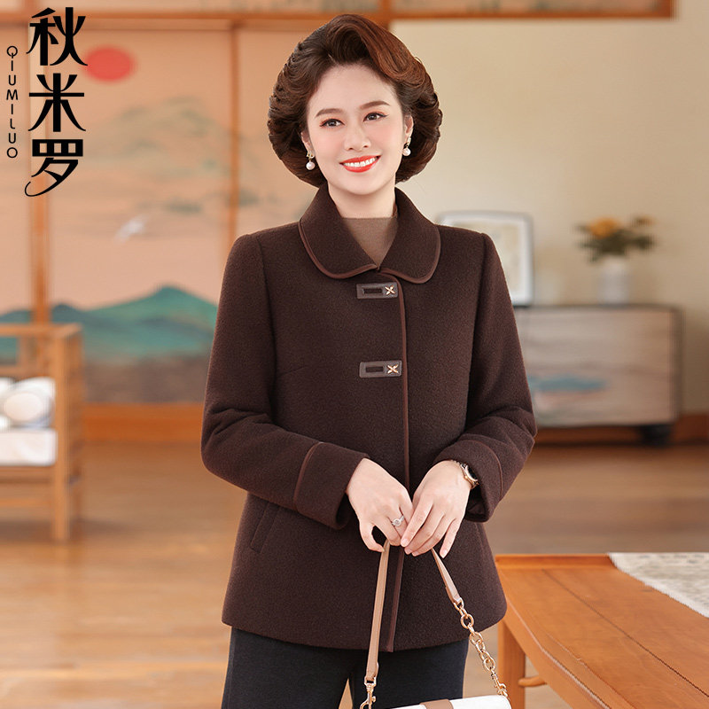 雪貂绒外套女短款2025秋冬季新款中老年妈妈加厚高档内胆充绒大衣,女装/女士精品,中老年女装,淘宝优惠券,粉丝福利购,淘宝优惠卷