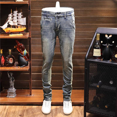 秋冬潮牌ins精神小伙时尚牛仔裤