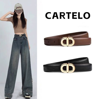 卡帝乐鳄鱼女士皮带2025新款腰带配饰高级感女设计感小众配牛仔裤