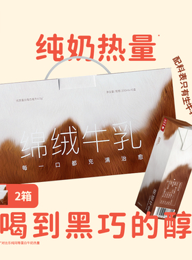 乐纯绵绒牛乳可可巧克力奶成人学生儿童营养早餐200ml*10盒*2箱