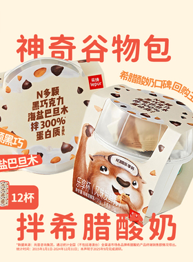 乐纯N300乐享杯希腊酸奶海盐巴旦木坚果益生菌代餐低温酸奶12杯