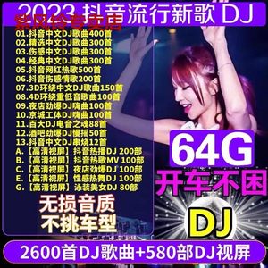 汽车载dju盘64G抖音网络新流行无损高音质DJ重低音工体快手优盘