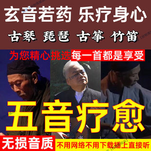 车载五音疗愈茶室养生学习无损轻音乐U盘古典音药古琴琵琶tf卡CD