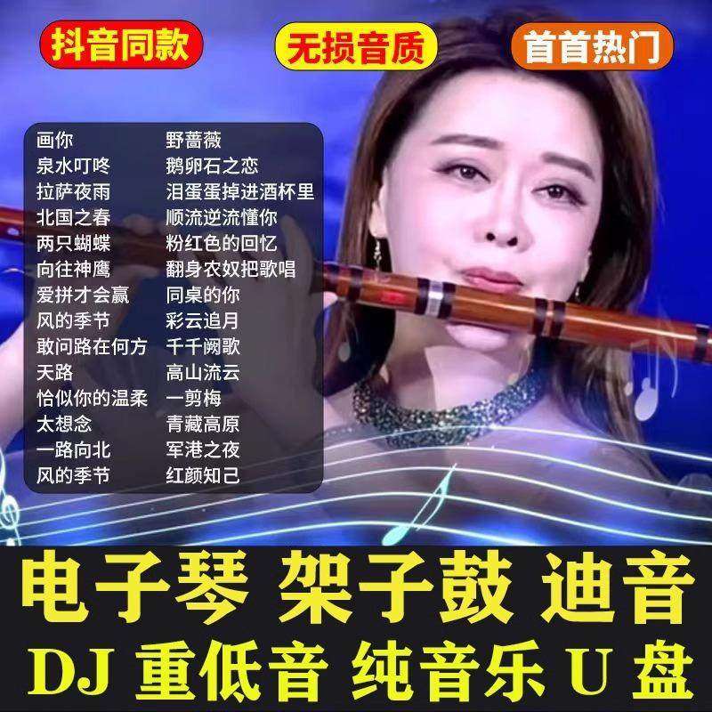 电子琴DJ架子鼓笛音纯音乐U盘快手抖音重低音伴奏优盘经典歌独奏
